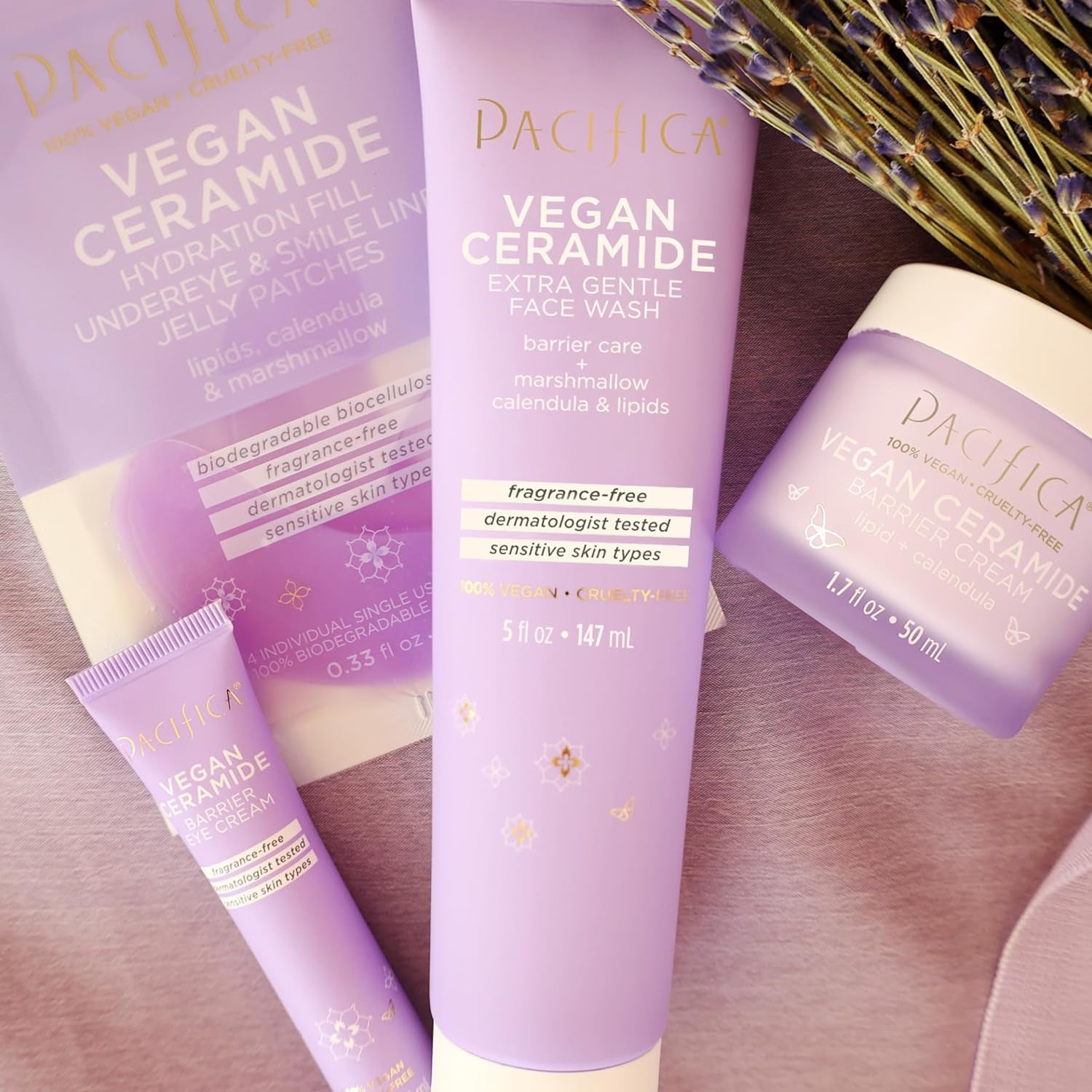 Face Wash for Sensitive Skin Facial Cleanser Vegan Ceramide Barrier Repair Extra Gentle for Daily Fragrance Free for Sensitive Skin, Clean Beauty, Vegan &amp; Cruelty-Free Dermatologist Tested
