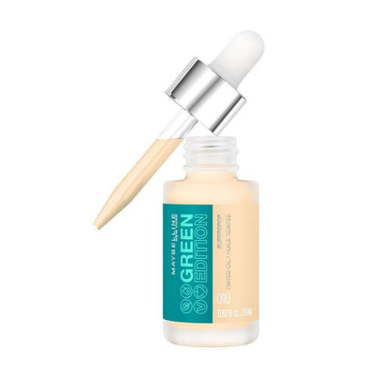 Maybelline Green Edition Superdrop Tinted Oil Base Makeup, Adjustable Natural Coverage Foundation Formulated with Jojoba &amp; Marula Oil, 35, 1 Count