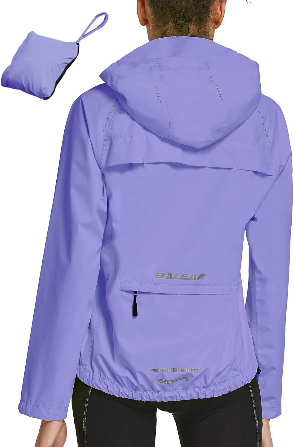 Baleaf Packable Rain Jacket Women Waterproof Lightweight Jackets Hooded