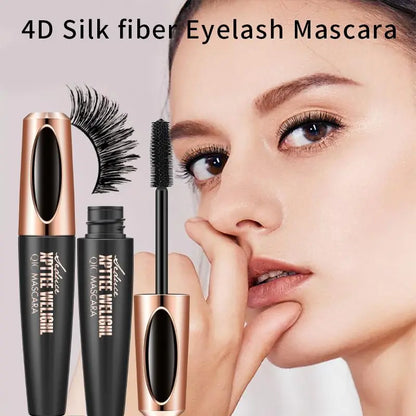 Waterproof Long-Lasting Mascara, 1 Pc Signal Black Glam Eye Lashes Lengthening Volumizing Styling Curling 4D Silicone Mascara Stick, Professional Eye Enhancement Product, Beauty Mascara, Enhancing Mascara, Glam Makeup, Voluminous Lengthening Mascara