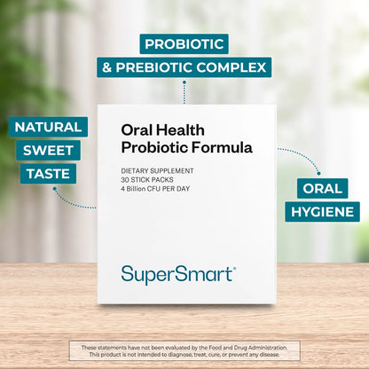 - Oral Health 4 Billion CFU - Oral &amp; Dental Probiotics - with Lactobacillus Reuteri &amp; Salivarius | Non-Gmo &amp; Gluten Free - 30 Sticks
