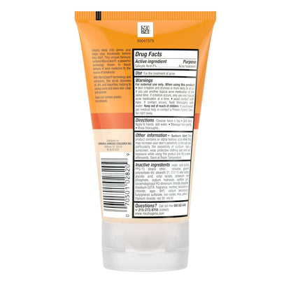 Neutrogena Oil-Free Acne Face Wash with 2% Salicylic Acid, Daily Exfoliating Scrub &amp; Acne Treatment for Oily, Acne-Prone Skin, Clears Breakouts &amp; Blackheads, 4.2 Fl. Oz