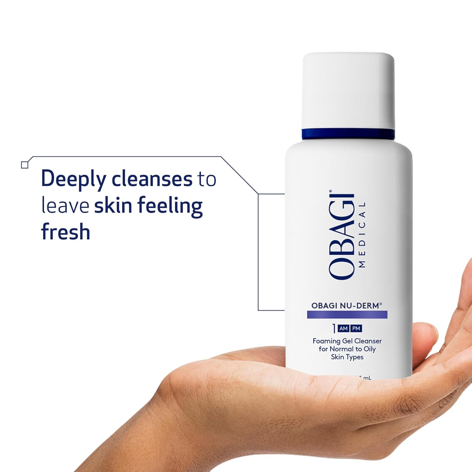Obagi Nu-Derm Foaming Gel Cleanser for Face – Deep-Cleansing &amp; Hydrating Facial Cleanser with Aloe Vera – for Normal to Oily Skin Types