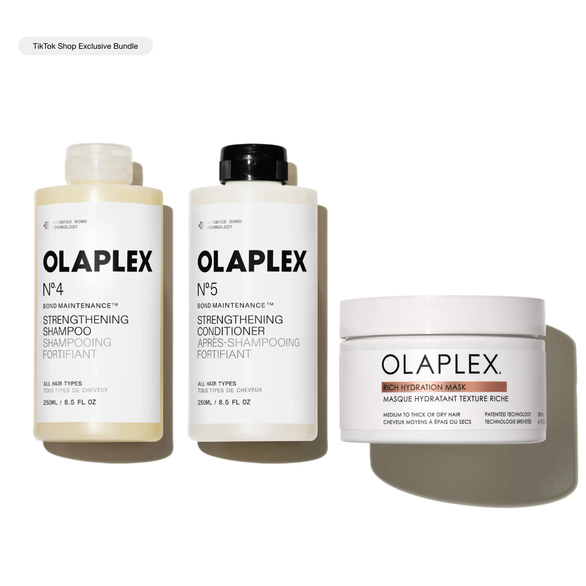 OLAPLEX Rich Girl Set - High-Lather Shampoo, Conditioner &amp; Mask to Hydrate, Moisturize, Smooth, Strengthen &amp; Seal Cuticles
