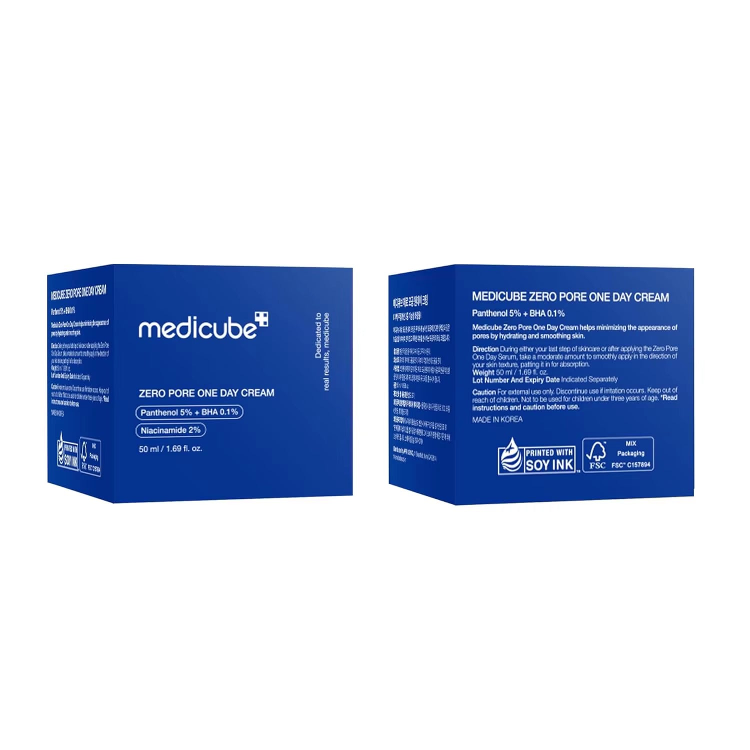 Medicube Zero Pore One-Day Cream Visibly Smaller Pores Controls Pore Refining Cream with Acid, and Korean Skincare