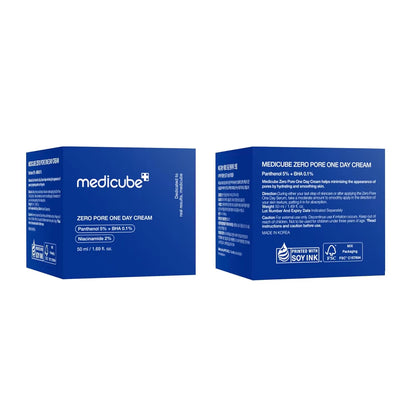 Medicube Zero Pore One-Day Cream Visibly Smaller Pores Controls Pore Refining Cream with Acid, and Korean Skincare