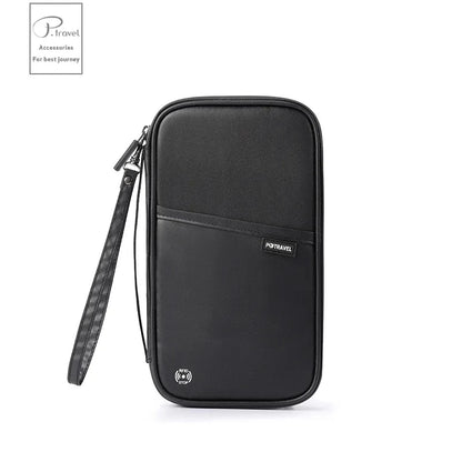 Travel Passport Wallet Organizer Bag with Card Holder Document Case for Family Crossbody Ticket Cash Storage Bag for Abroad Trip