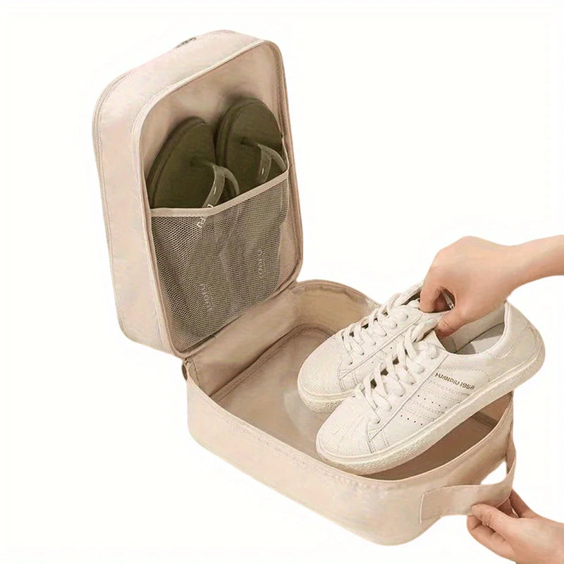 Travel Shoe Organizer - Hanging Organizer, Large Capacity, Multifunctional, Machine Washable, Space Saving, Multiple Compartment