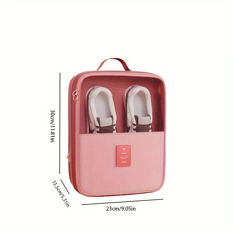 Travel Shoe Organizer - Hanging Organizer, Large Capacity, Multifunctional, Machine Washable, Space Saving, Multiple Compartment