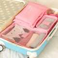 Travel Bag Organizer; 6-piece Large Suitcase Storage for Clothes, Shoes and Make-up