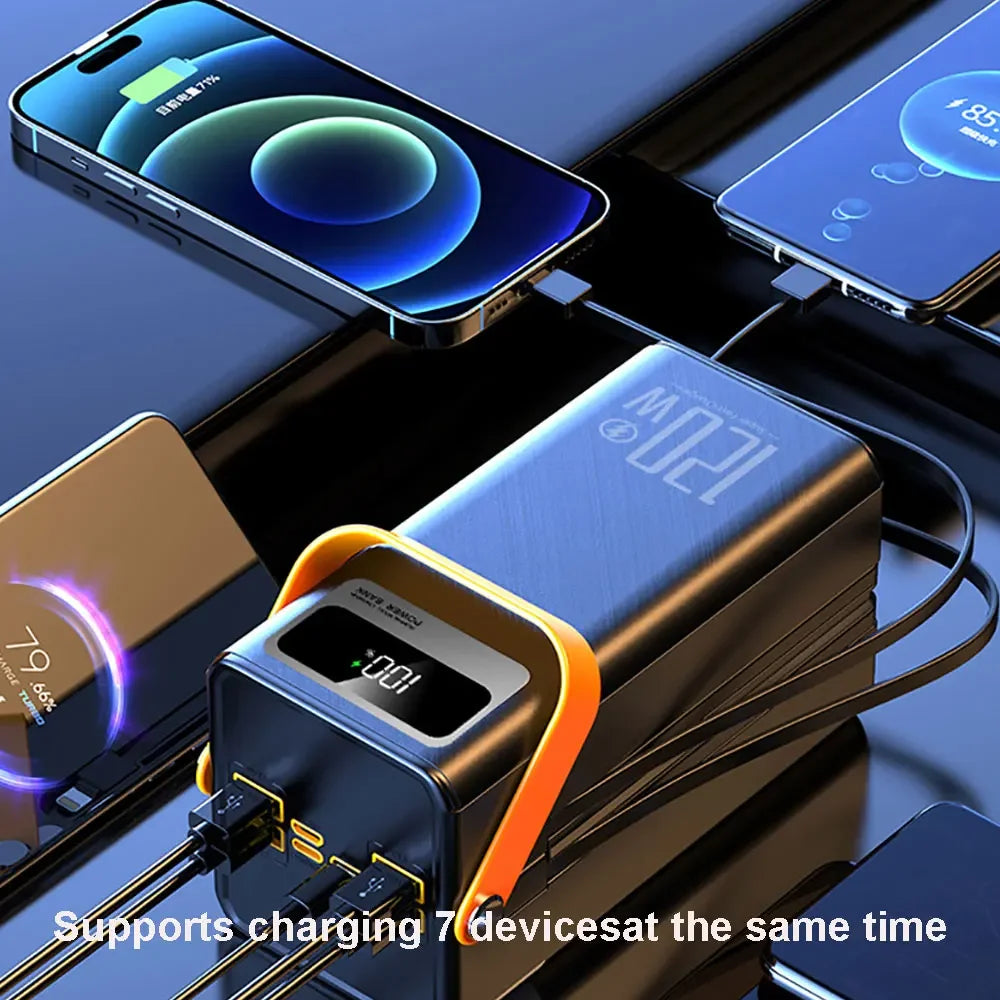 120W 30000mAh/60000mAh Portable Power Bank with LED