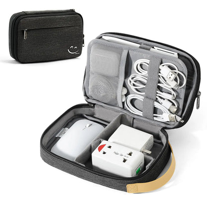 Cord Organizer Travel, Electronic Organizer Travel Case, Cable Organizer Bag For Cords,Chargers Phone, Sd Card,Usbs (Black)