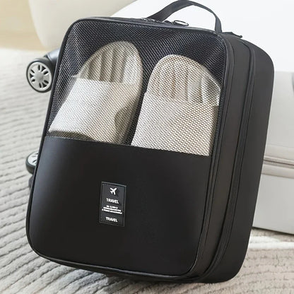 Travel Shoe Organizer - Hanging Organizer, Large Capacity, Multifunctional, Machine Washable, Space Saving, Multiple Compartment