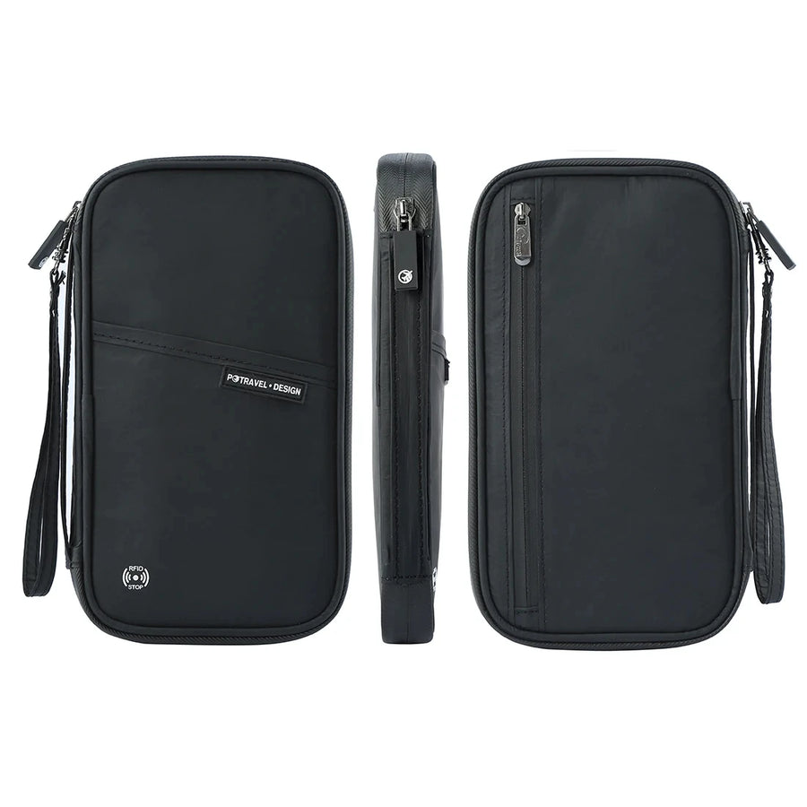 Travel Passport Wallet Organizer Bag with Card Holder Document Case for Family Crossbody Ticket Cash Storage Bag for Abroad Trip