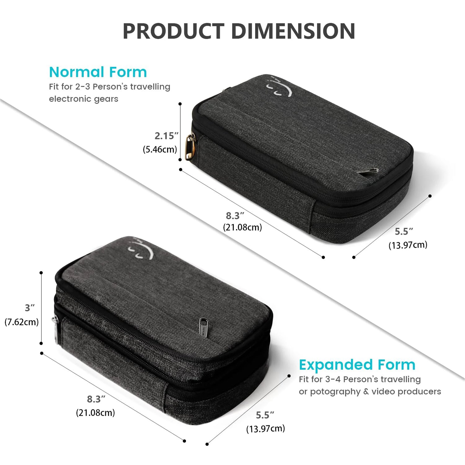 Cord Organizer Travel, Electronic Organizer Travel Case, Cable Organizer Bag For Cords,Chargers Phone, Sd Card,Usbs (Black)