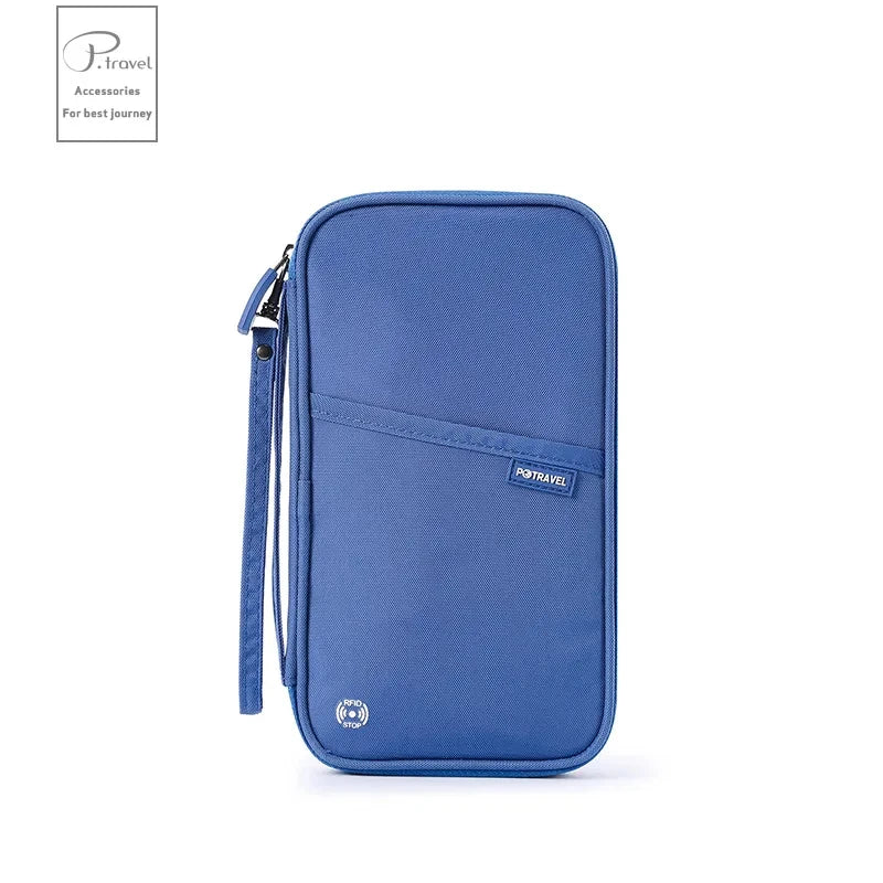 Travel Passport Wallet Organizer Bag with Card Holder Document Case for Family Crossbody Ticket Cash Storage Bag for Abroad Trip
