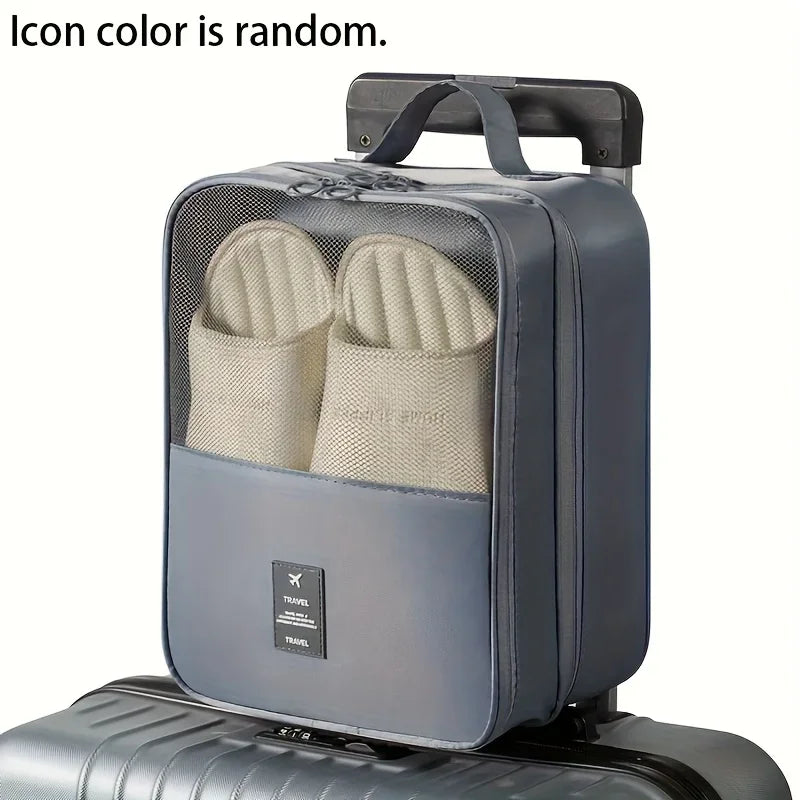 Travel Shoe Organizer - Hanging Organizer, Large Capacity, Multifunctional, Machine Washable, Space Saving, Multiple Compartment