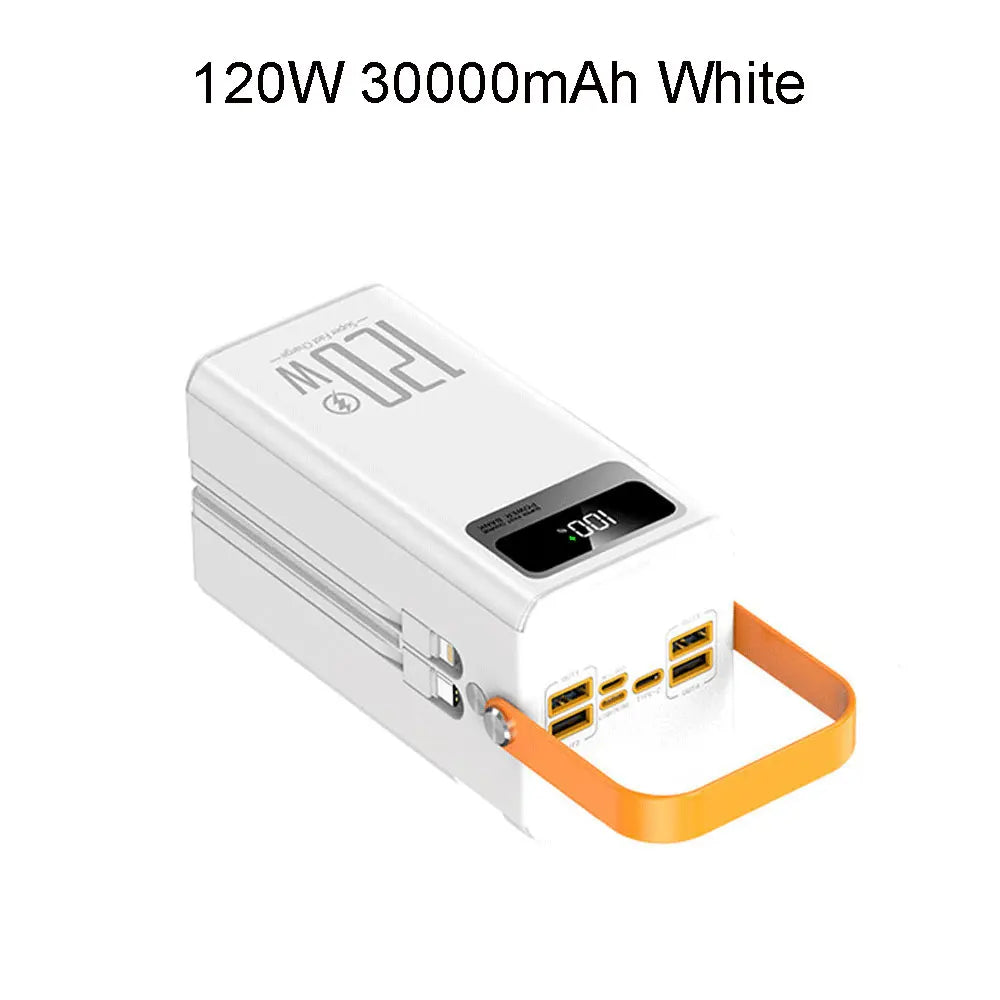 120W 30000mAh/60000mAh Portable Power Bank with LED