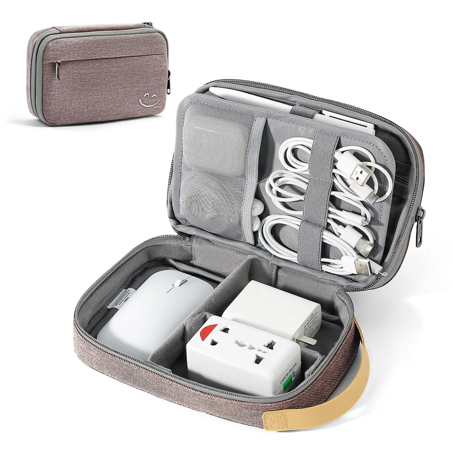 Cord Organizer Travel, Electronic Organizer Travel Case, Cable Organizer Bag For Cords,Chargers Phone, Sd Card,Usbs (Black)