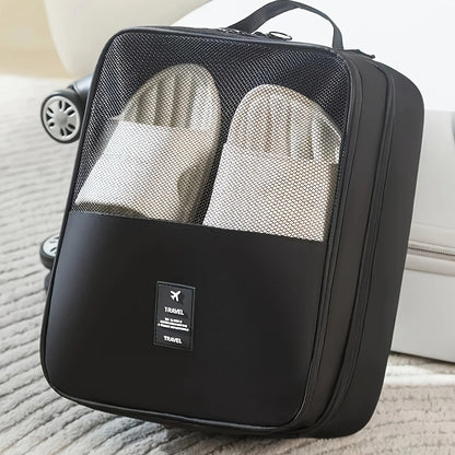 Travel Shoe Organizer - Hanging Organizer, Large Capacity, Multifunctional, Machine Washable, Space Saving, Multiple Compartment