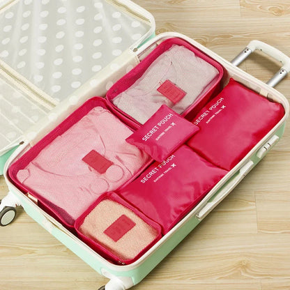 6pcs Travel Organizer Storage Bags Portable Travel Suitcases Organizer Travel Bag for Women Luggage Organizer Clothes Shoes Bag