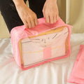 Travel Bag Organizer; 6-piece Large Suitcase Storage for Clothes, Shoes and Make-up