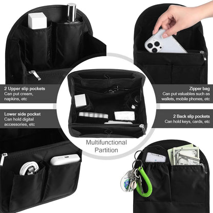 Backpack Organizer Insert Liner Hanging Travel Bag in Bag with Many Pockets