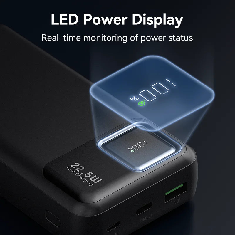 KUULAA 20000mAh Power Bank Portable External Battery 22.5W Fast Charging Portable Charger For iPhone xiaomi redmi poco Powerbank