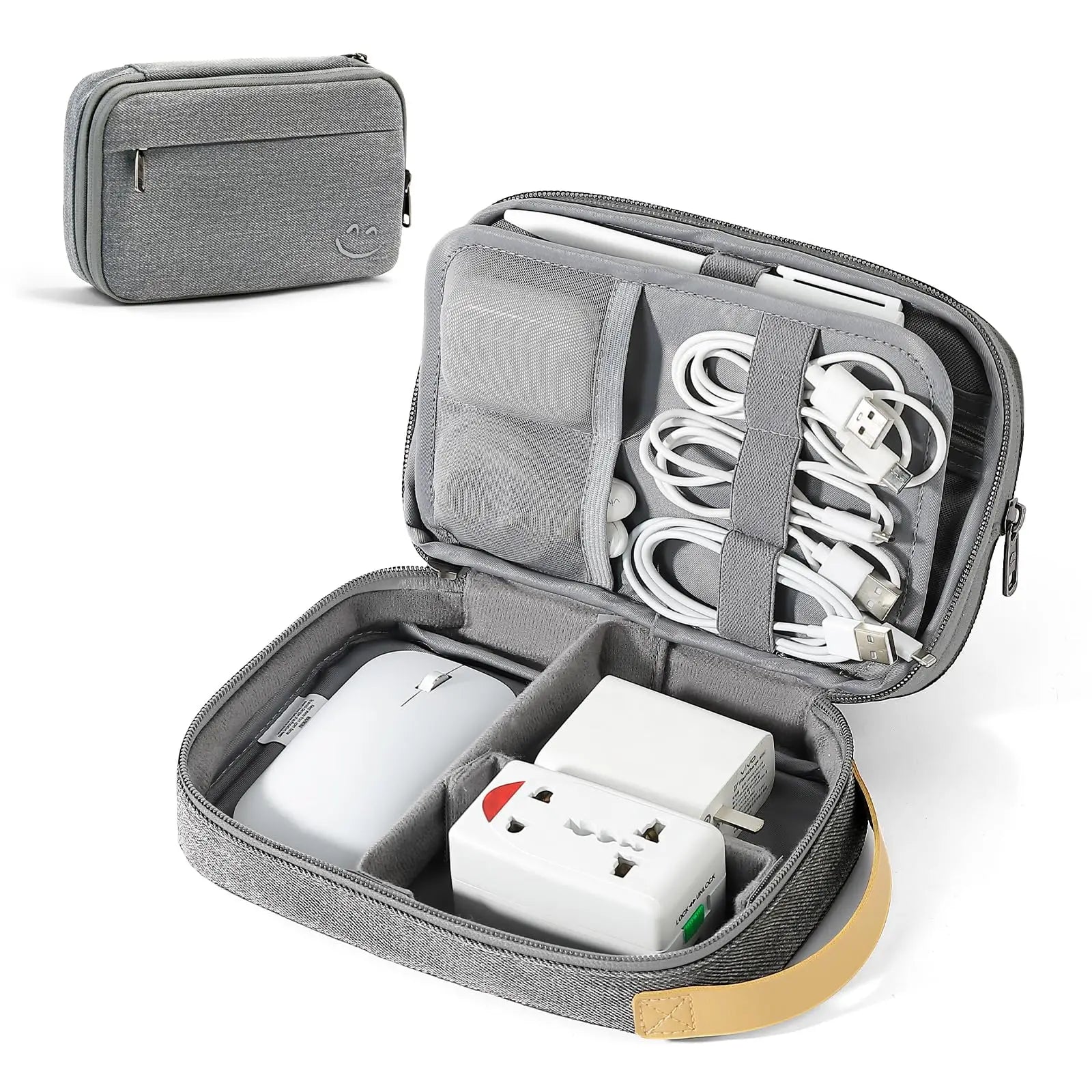Cord Organizer Travel, Electronic Organizer Travel Case, Cable Organizer Bag For Cords,Chargers Phone, Sd Card,Usbs (Black)