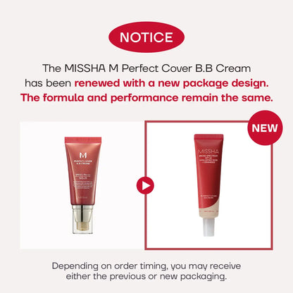 [MISSHA Official] M Perfect Cover BB Cream SPF 42 Pa+++(50Ml)