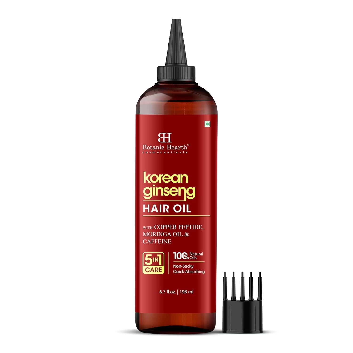 Korean Ginseng Hair Oil 6.7 Fl Oz | Nourishing &amp; Strengthening Hair Growth Oil | Lightweight, Non-Sticky Formula with Natural Oils for Healthy Scalp &amp; Stronger Hair