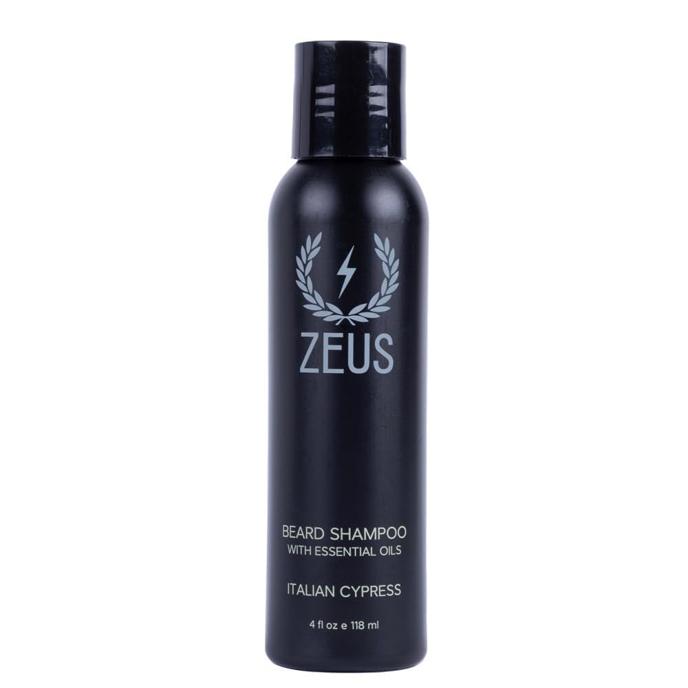 ZEUS Beard Shampoo Wash for Men with Natural Oils (8 Fl Oz) Sandalwood