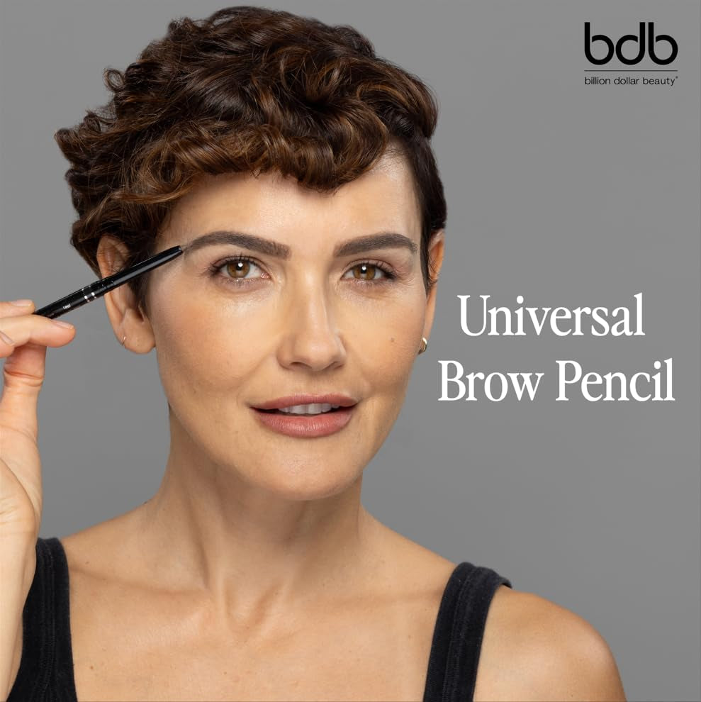 Universal Eyebrow Pencil – Dual-Ended Design with Precision Tip &amp; Spoolie, Matte Finish, Waterproof, Easy to Use, Vegan &amp; Cruelty-Free for Perfectly Defined Brows