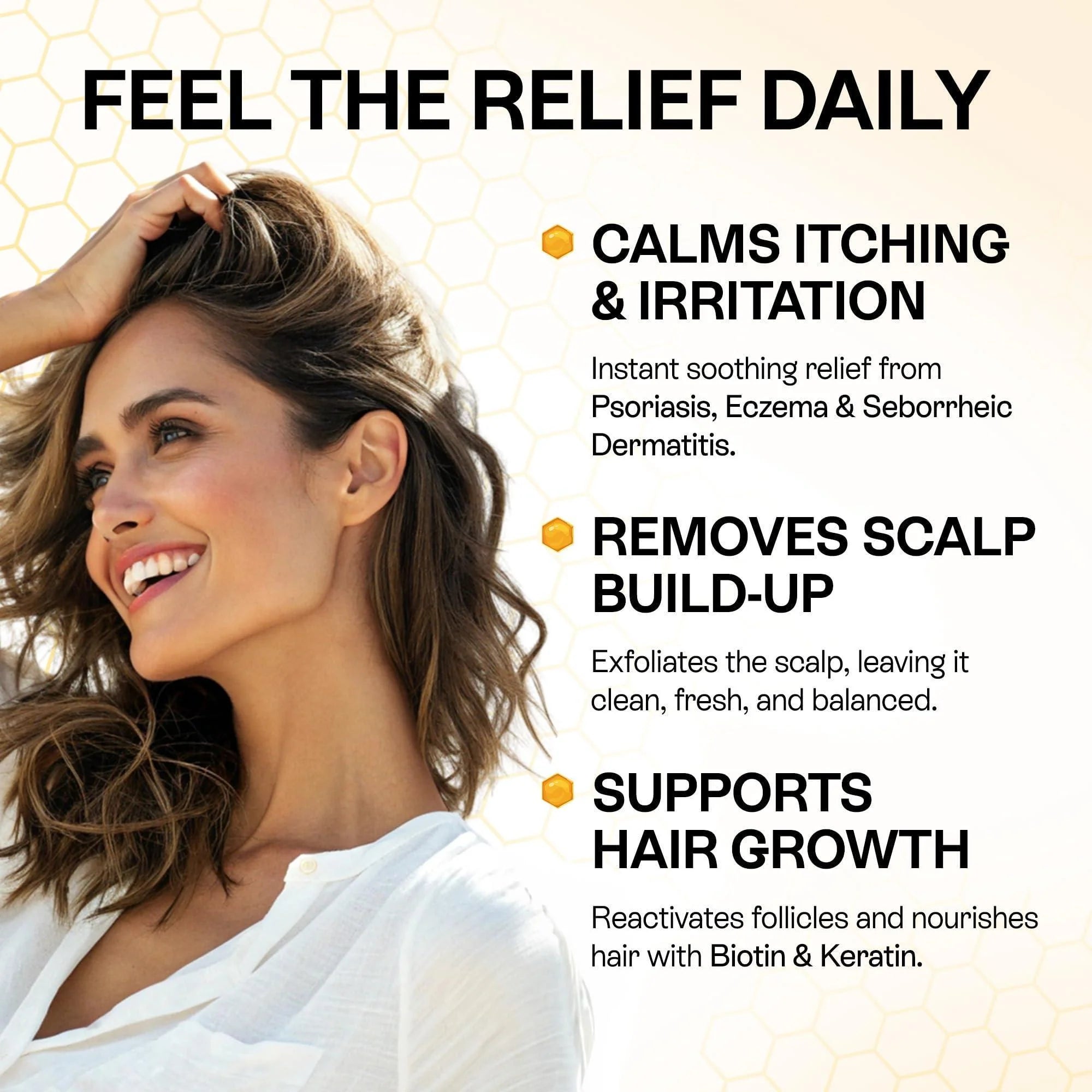 Psoriasis Shampoo for Dry Itchy Scalp Psoriasis Scalp Treatment for Eczema Relief Seborrheic Dermatitis Ringworm &amp; Folliculitis Itchy Scalp Shampoo for Flakes Acne with Manuka Honey
