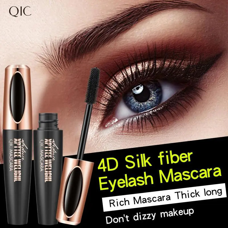Waterproof Long-Lasting Mascara, 1 Pc Signal Black Glam Eye Lashes Lengthening Volumizing Styling Curling 4D Silicone Mascara Stick, Professional Eye Enhancement Product, Beauty Mascara, Enhancing Mascara, Glam Makeup, Voluminous Lengthening Mascara