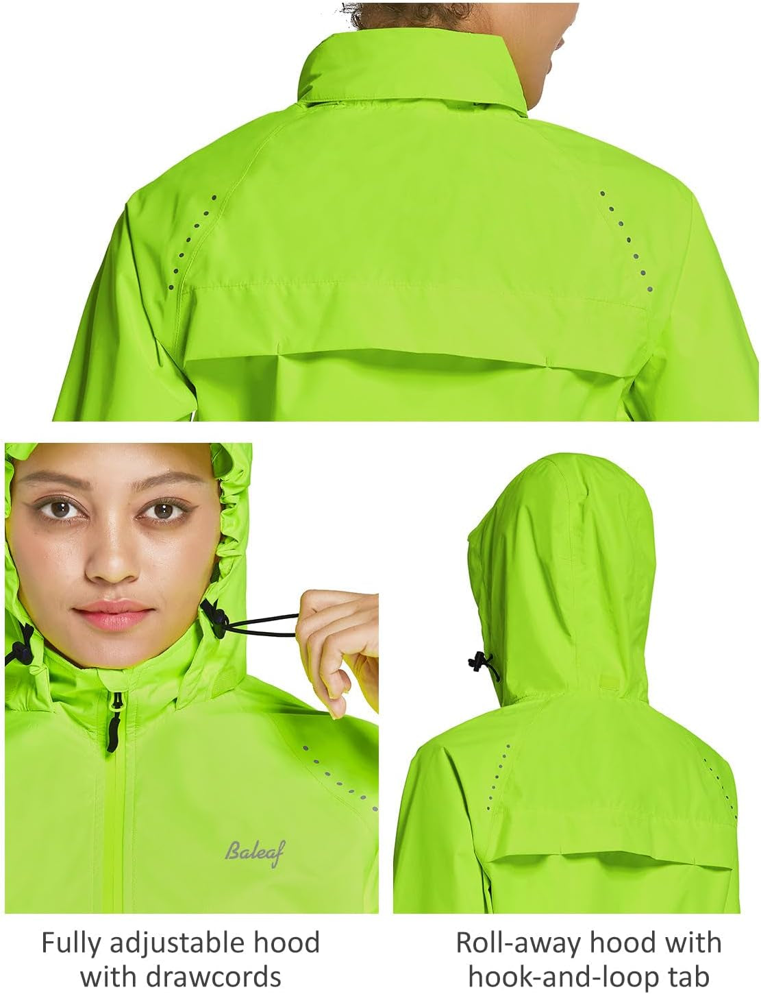 Baleaf Packable Rain Jacket Women Waterproof Lightweight Jackets Hooded