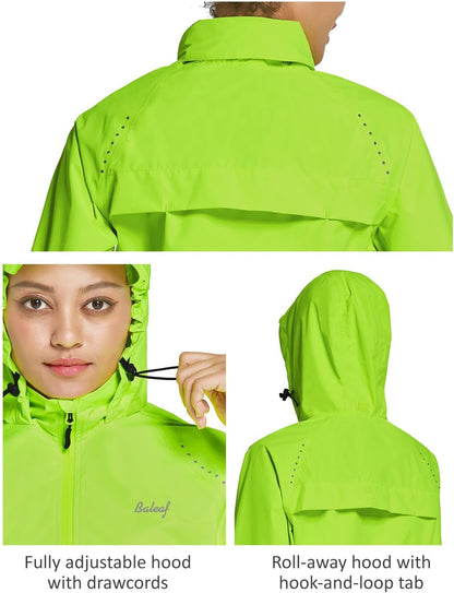 Baleaf Packable Rain Jacket Women Waterproof Lightweight Jackets Hooded