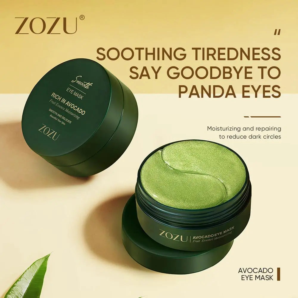 Eye Skincare Mask, 60Pcs Improving &amp; Firming Eye Skin, Moisturizes the Skin around the Eyes, Fades Fine Lines, Tightens and Lifts the Avocado Eye Mask