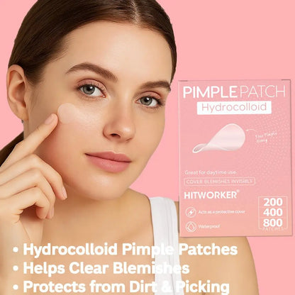 Hydrocolloid Acne Patch, 200 Pcs Deep Cleansing Acne Patches with Effective Coverage, Blemish Patches, Skin Care Gift for Men and Women