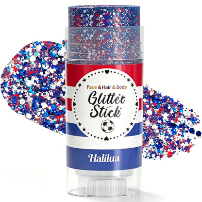 4Th of July Glitter Stick | Red, White &amp; Blue Body &amp; Hair Sparkle for Independence Day Party, Festival &amp; Fun Holiday Look
