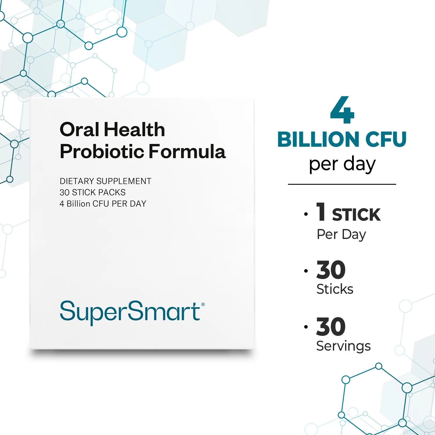 - Oral Health 4 Billion CFU - Oral &amp; Dental Probiotics - with Lactobacillus Reuteri &amp; Salivarius | Non-Gmo &amp; Gluten Free - 30 Sticks