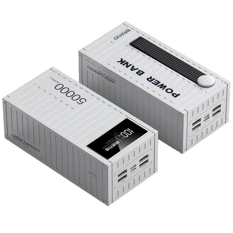 10000Mah to 50000Mah Long-Lasting Super Fast Charging 20W Container Power Bank with Ultra Large Capacity Portable Power Bank