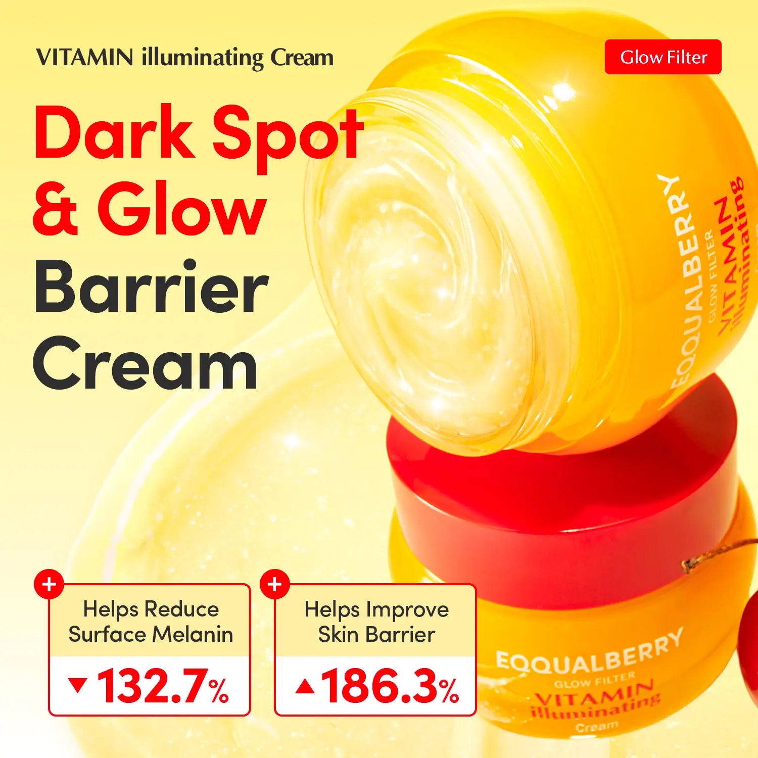 EQQUALBERRY Vitamin Illuminating Duo – Brightening Skincare Ritual with Vitamin C, Niacinamide &amp; TXA | Targets Dark Spots &amp; Uneven Tone | Hydration + Ceramide Barrier Care | Serum 30Ml + Cream 50Ml