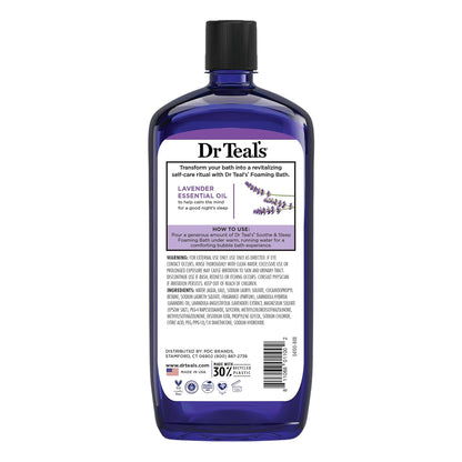 Foaming Bath with Pure Epsom Salt, Soothe &amp; Sleep with Lavender, 34 Fl Oz (Pack of 2)