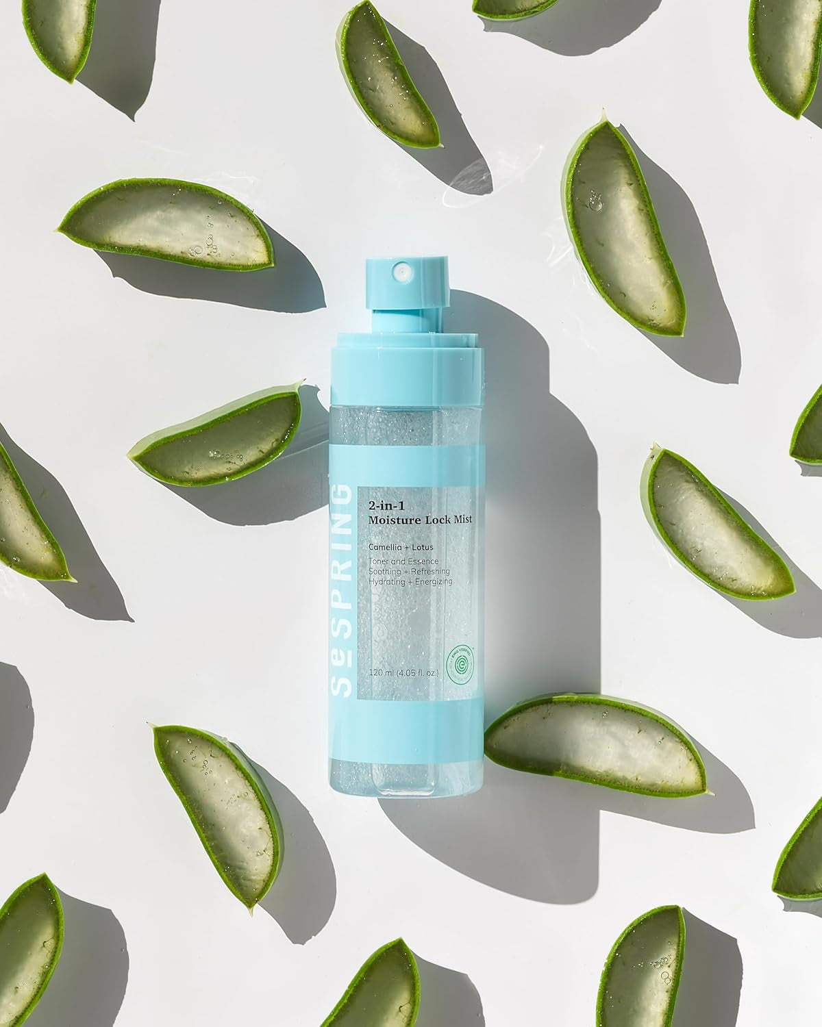 SESPRING 2-In-1 Moisture Lock Mist, Facial Toner &amp; Essence, Korean Skin Care, Formulated with Camellia and Lotus, Korean Toner, Clean Beauty, Vegan, Cruelty Free, and Paraben Free (4.05 Fl Oz)