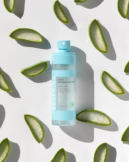 SESPRING 2-In-1 Moisture Lock Mist, Facial Toner &amp; Essence, Korean Skin Care, Formulated with Camellia and Lotus, Korean Toner, Clean Beauty, Vegan, Cruelty Free, and Paraben Free (4.05 Fl Oz)