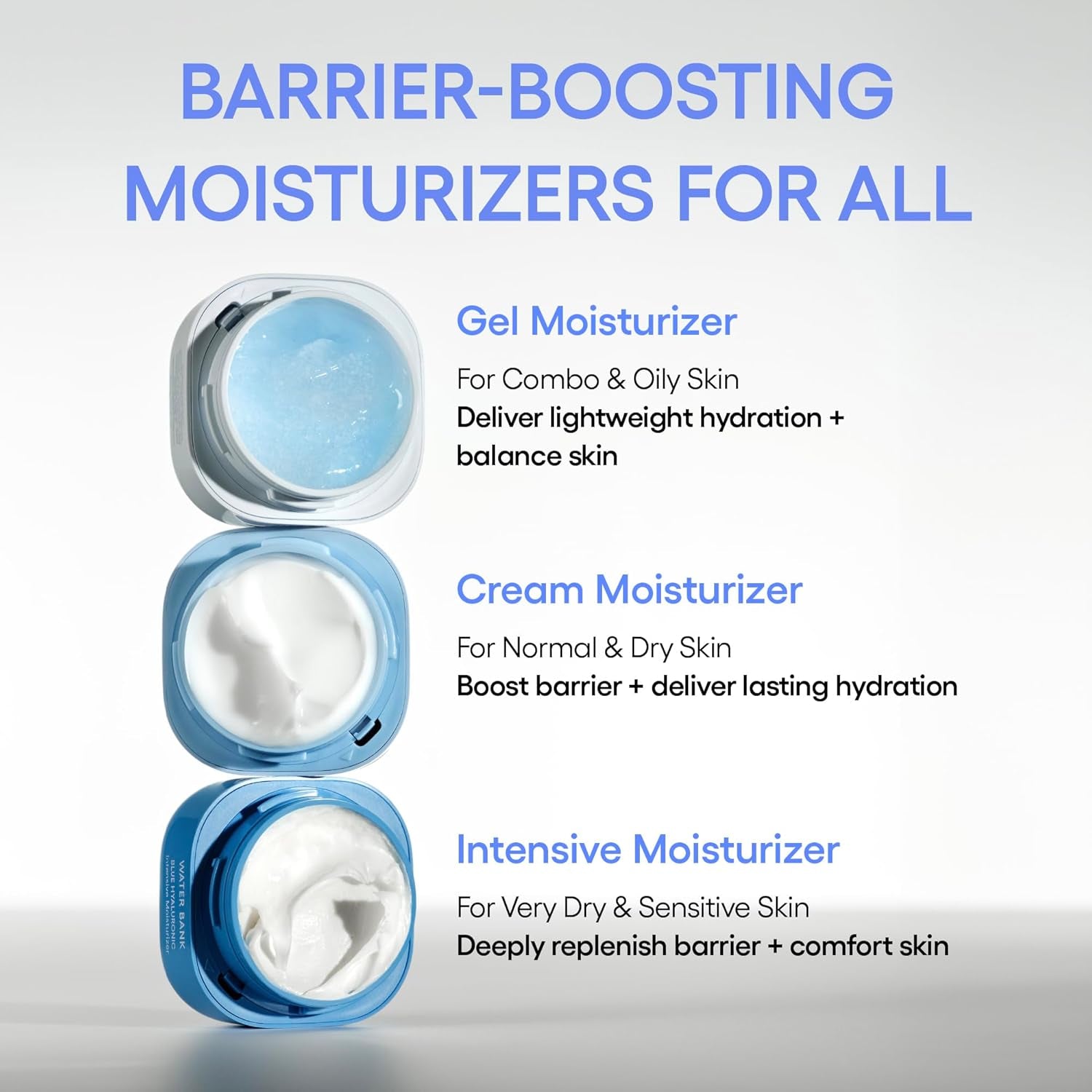 Water Bank Blue Hyaluronic Intensive Moisturizer: Hydrating Face Cream for Extra Dry Skin with Squalane &amp; Peptide for Skin Barrier Support, Dermatologist-Tested