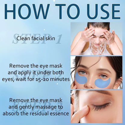 Collagen &amp; Retinol under Eye Mask Gel, 60 Pcs Moisture Hydrate Moisturizing Deep-Hydrating Eye Masks, Collagen Eye Patches, Eye Care Product for Women and Men, Moisturizer 
