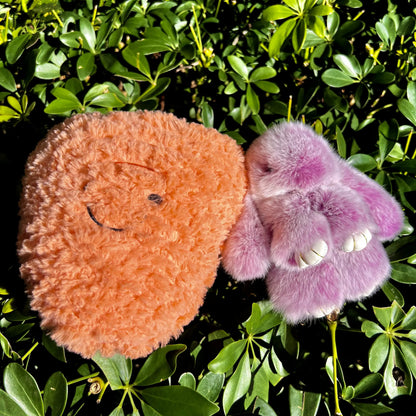 【Bunnylulu】Handmade Bunny Pompom Keychain with Tin Box, Summervibes Graduation Gift for Friends &amp; Students, Stress-Relief Charm, Keepsake Gift