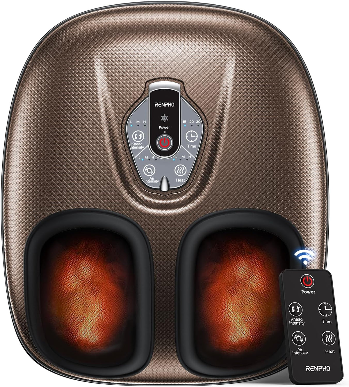 RENPHO Foot Massager Machine with Heat [2026 Upgraded], Birthday Gifts for Women Men Mom Dad, Shiatsu Foot Massager for Plantar Fasciitis, Cordless Control, Self Care Relaxation Gifts, Pink